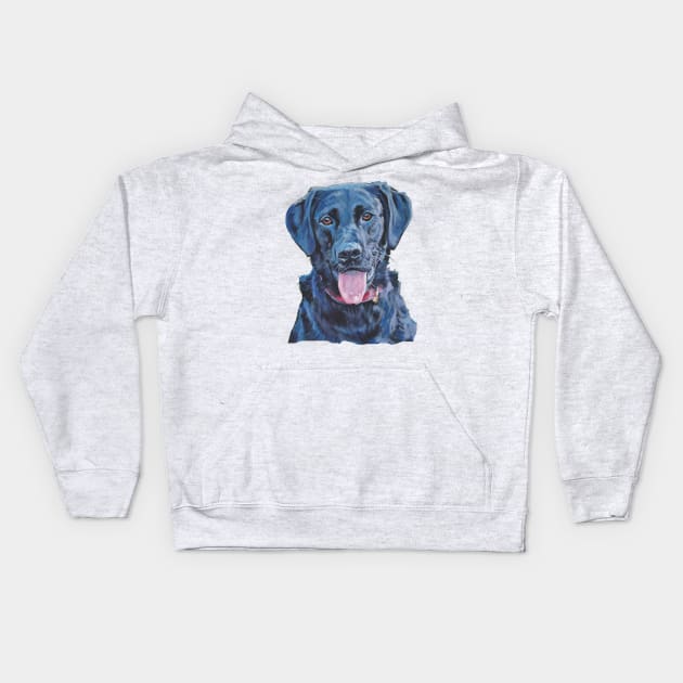 Labrador Retriever Fine Art Painting Kids Hoodie by LASHEPARD